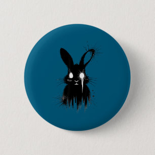 Creepy Cute Goth Bunny Horror Rabbit Sketch Alt Ng 6 Cm Round Badge