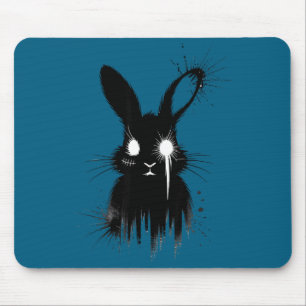 Creepy Cute Goth Bunny Horror Rabbit Sketch Alt Ng Mouse Pad