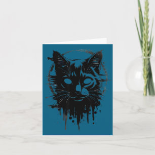 Creepy Cute Goth Cat Horror Kitty Sketch Alt Nge E Card