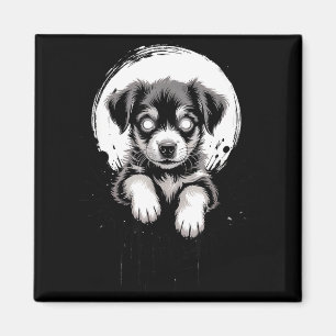 Creepy Cute Goth Dog Horror Puppy Sketch Alt Nge E Magnet