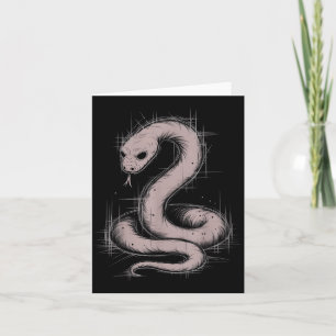 Creepy Cute Goth Python Horror Snake Sketch Alt Ng Card