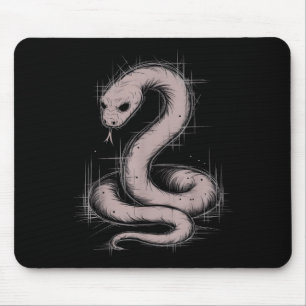 Creepy Cute Goth Python Horror Snake Sketch Alt Ng Mouse Pad