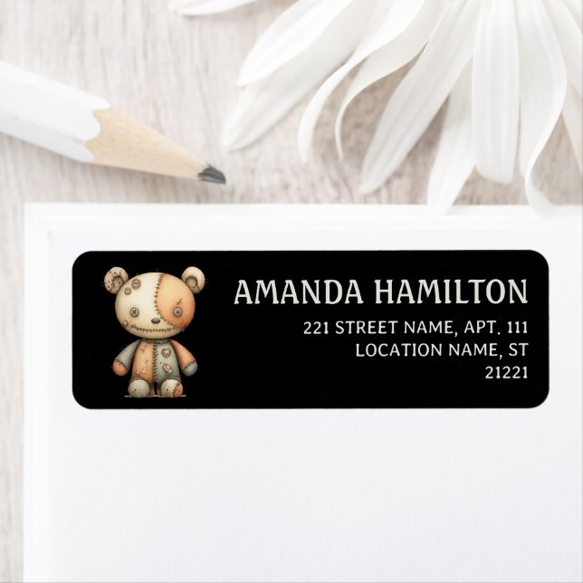 Creepy Cute Halloween Baby Shower Return Address (Insitu)