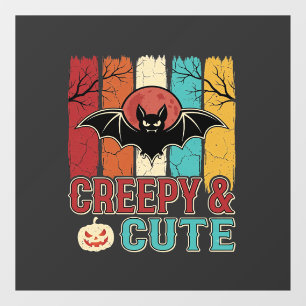 Creepy Cute Halloween Bat Retro Graphic