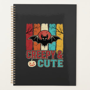 Creepy Cute Halloween Bat Retro Graphic Planner