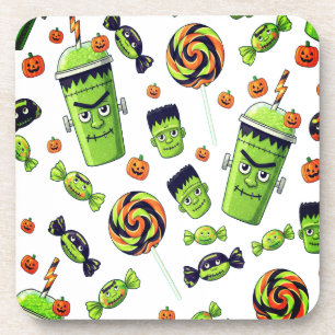 Creepy Cute Halloween Frankenstein Coaster