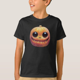 Creepy Cute Halloween Pumpkin Face T-Shirt