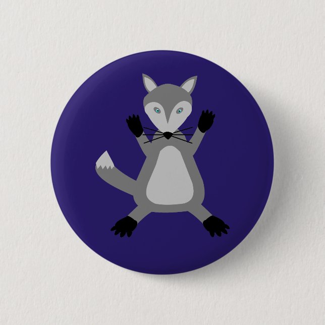 Creepy Cute Halloween Wolf 6 Cm Round Badge (Front)