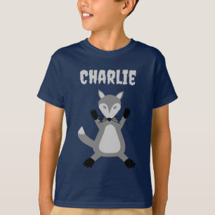 Creepy Cute Halloween Wolf Custom Name T-Shirt