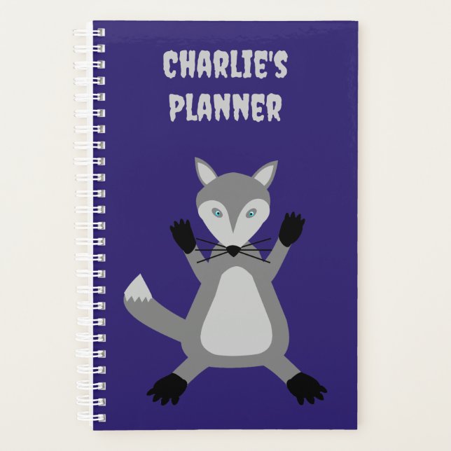 Creepy Cute Halloween Wolf Custom Planner (Front)