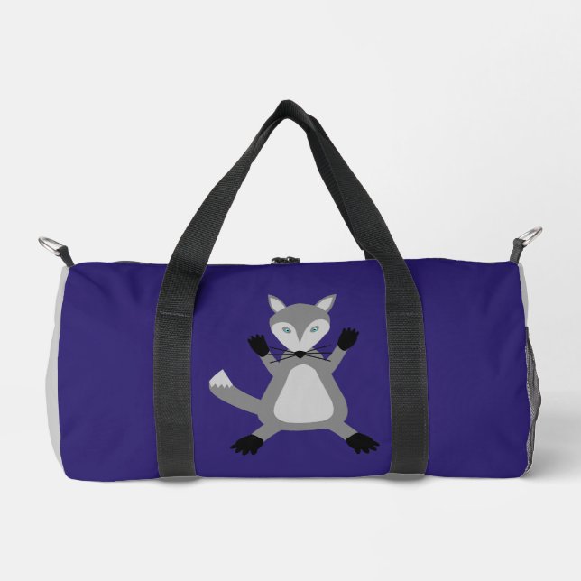 Creepy Cute Halloween Wolf Duffle Bag (Front)