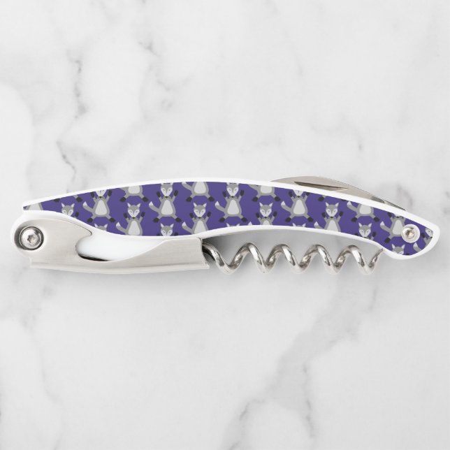 Creepy Cute Halloween Wolf Patterned Corkscrew (Front)