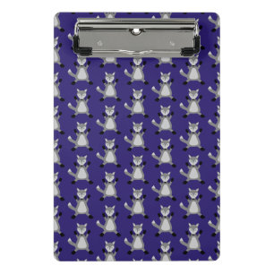 Creepy Cute Halloween Wolf Patterned Mini Clipboard