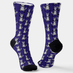 Creepy Cute Halloween Wolf Patterned Socks