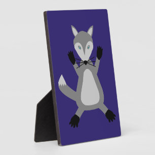 Creepy Cute Halloween Wolf Plaque