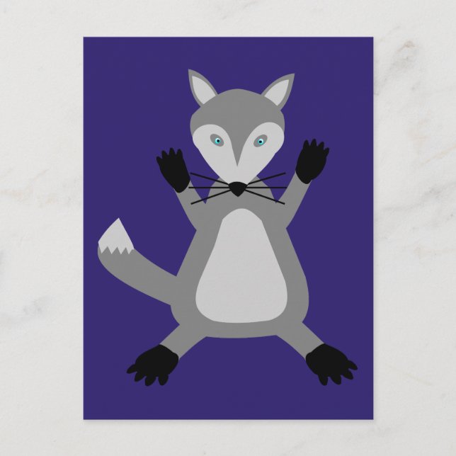 Creepy Cute Halloween Wolf Postcard (Front)