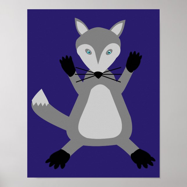Creepy Cute Halloween Wolf Poster (Front)