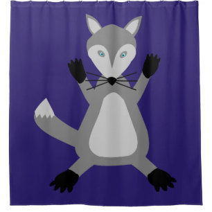 Creepy Cute Halloween Wolf Shower Curtain