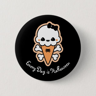 Creepy Cute Ice Cream Cone 6 Cm Round Badge