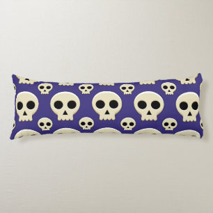 Creepy Cute Kawaii Goth Skull Pattern Body Cushion