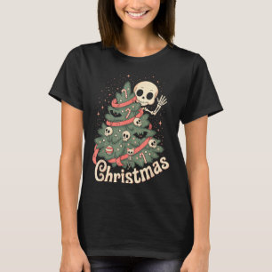 Creepy Cute Kawaii Skeleton Christmas Tree Skull B T-Shirt