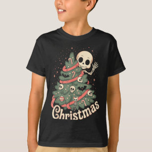 Creepy Cute Kawaii Skeleton Christmas Tree Skull B T-Shirt