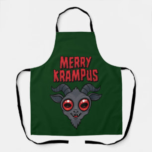 Creepy Cute Merry Krampus Apron