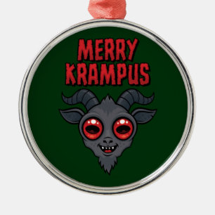 Creepy Cute Merry Krampus Metal Tree Decoration
