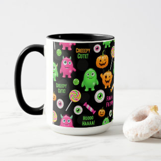 "Creepy Cute" Monsters and Halloween Fun Seamless Mug