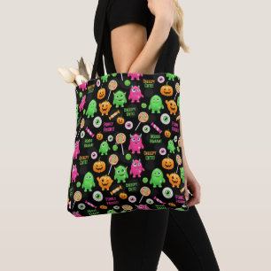 "Creepy Cute" Monsters and Halloween Fun Seamless  Tote Bag