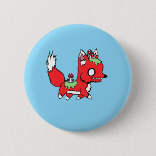 Creepy Cute Mushroom Fox 6 Cm Round Badge