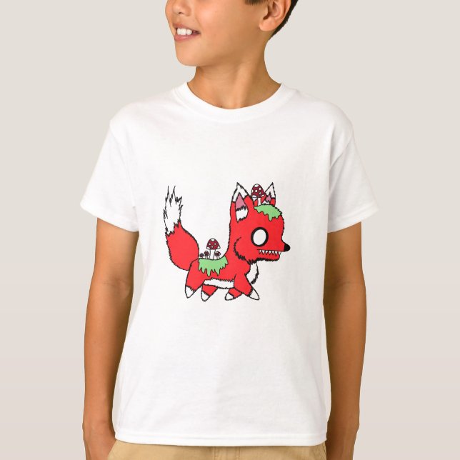 Creepy Cute Mushroom Fox Kid Shirt (Front)