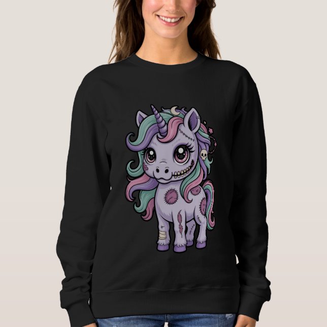 Creepy Cute Pastel Unicorn Sweatshirt (Front)