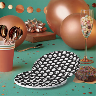 Creepy Cute Skulls Paper Plate