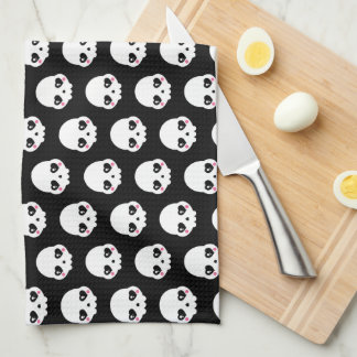 Creepy Cute Skulls  Tea Towel