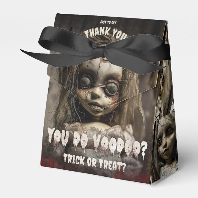 Creepy Cute Spooky Voodoo Doll Halloween Favour Bo Box (Front Side)