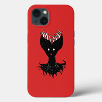 Creepy Demon Girl Dark Gothic Character With Teeth