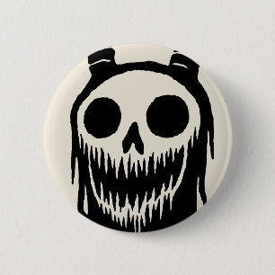 Creepy Demon Skull 6 Cm Round Badge