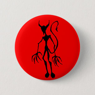 Creepy Devil Stick Figure 6 Cm Round Badge