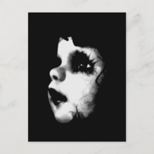 Creepy Doll Face Postcard