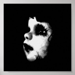 Creepy Doll Face Poster
