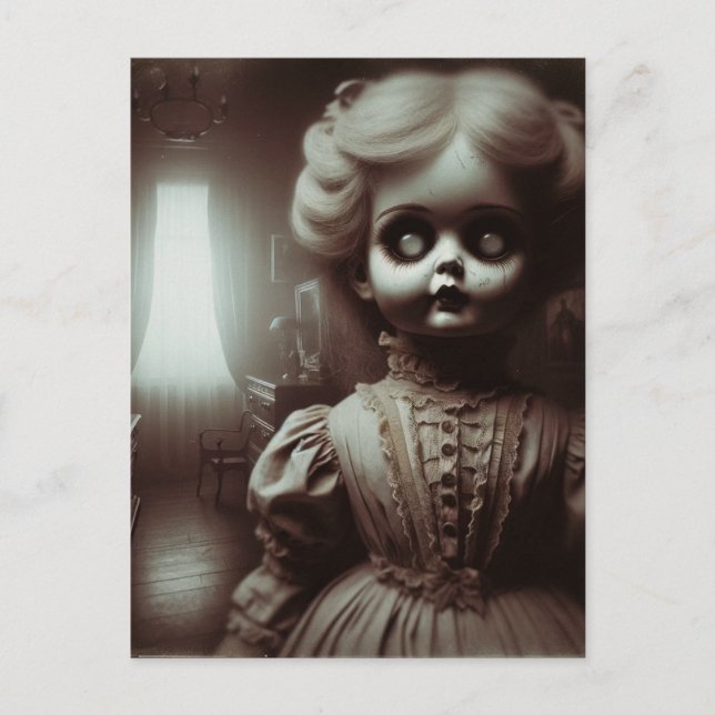 Creepy Doll Horror Postcard (Front)