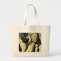 Creepy Doll Large Tote Bag