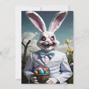 Creepy Easter Bunny Dreamland Holiday Card