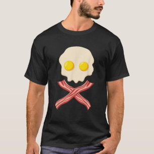 Creepy Egg Bacon Skull Ghost Face Monster Zombie H T-Shirt