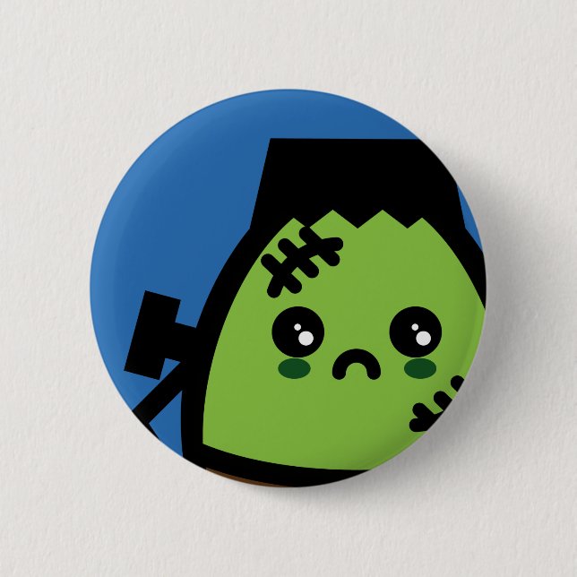 Creepy Egg Frankenstein - Halloween 6 Cm Round Badge (Front)