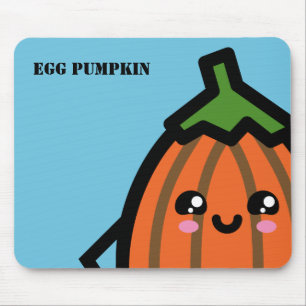 Creepy Egg Pumpkin Halloween Add Your Name Mouse Pad
