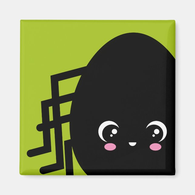 Creepy Egg Spider - Halloween Magnet (Front)