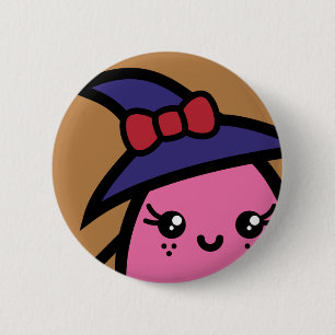 Creepy Egg Witch - Halloween 6 Cm Round Badge
