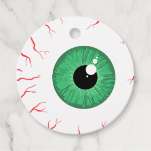 Creepy eyeball halloween favour tags
